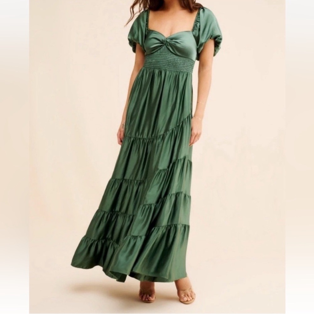 Free People Forest Green Maxi Dress